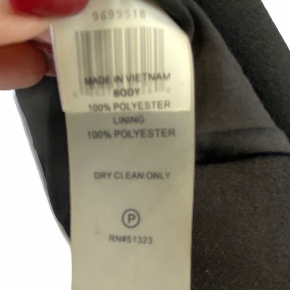 NEW Apt 9 black blouse w pattern & drop waist LP - Picture 2 of 7